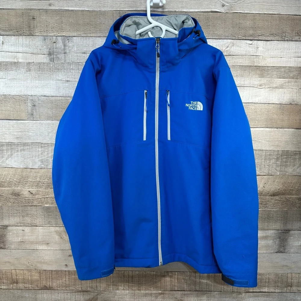 The North Face Apex Elevation Windwall Blue Insulated Hooded Coat Mens Size L